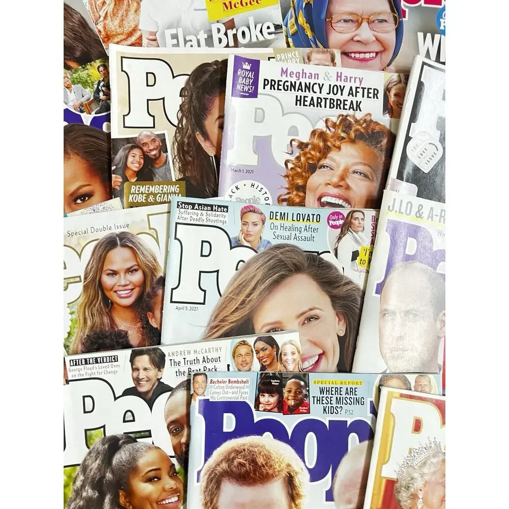 People Magazine 2021 Lot of 16 Royals Harry Bryant Queen Elizabeth Pink Obama